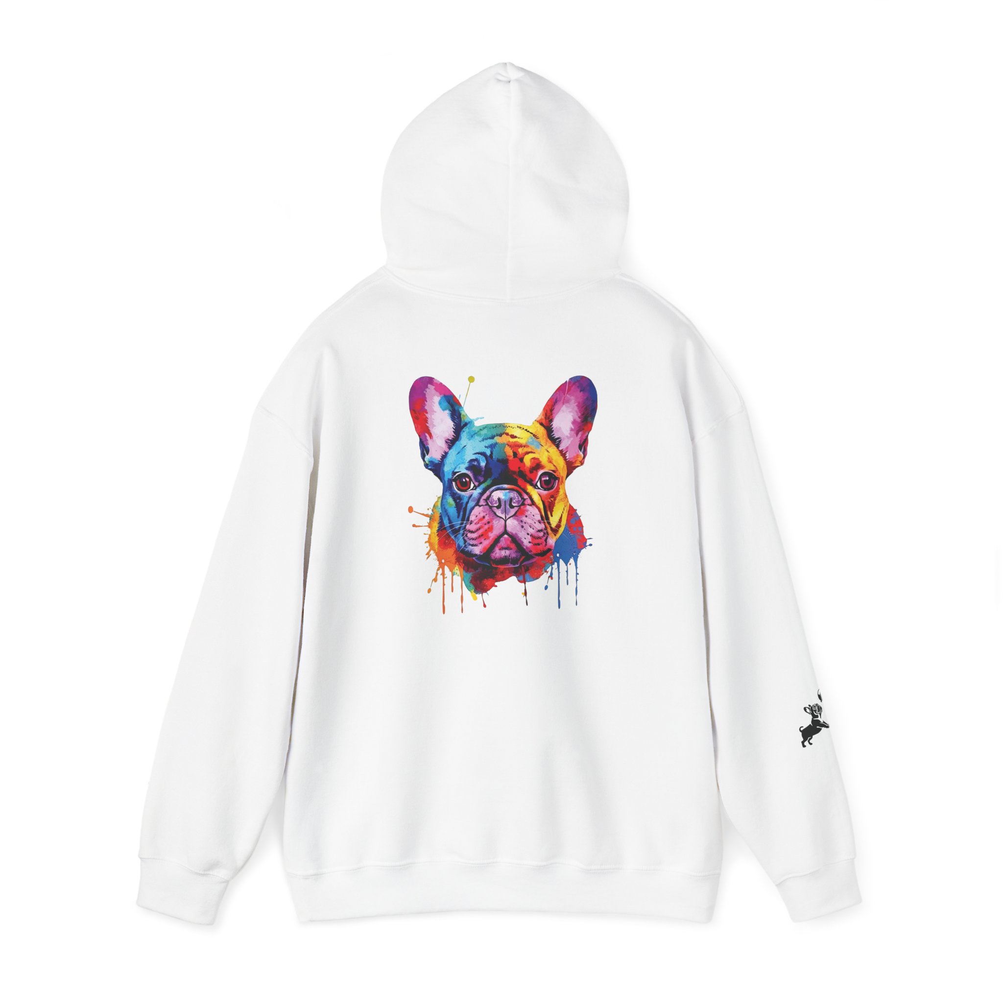Playful Splash Frenchie Hooded Sweatshirt (Face #2 of Four)