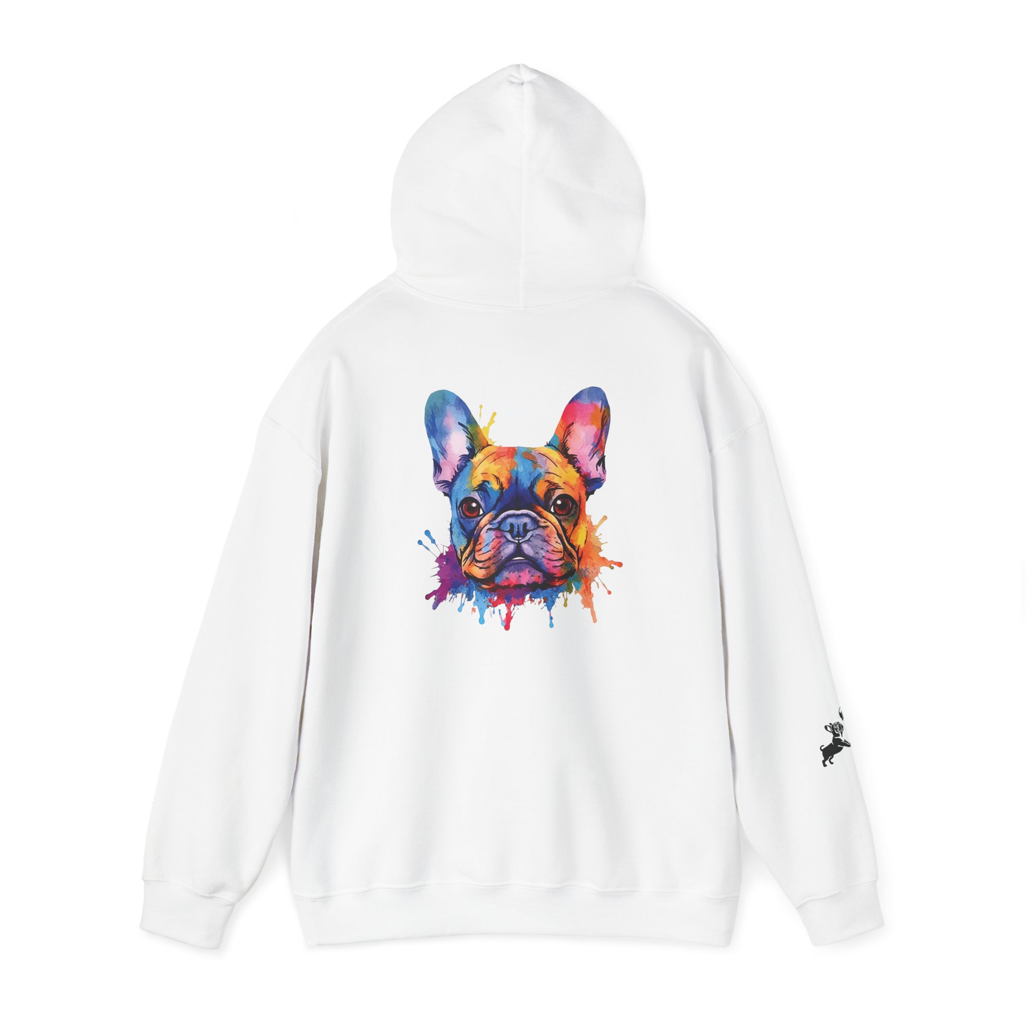 Playful Splash Frenchie Hooded Sweatshirt (Face #3 of Four)