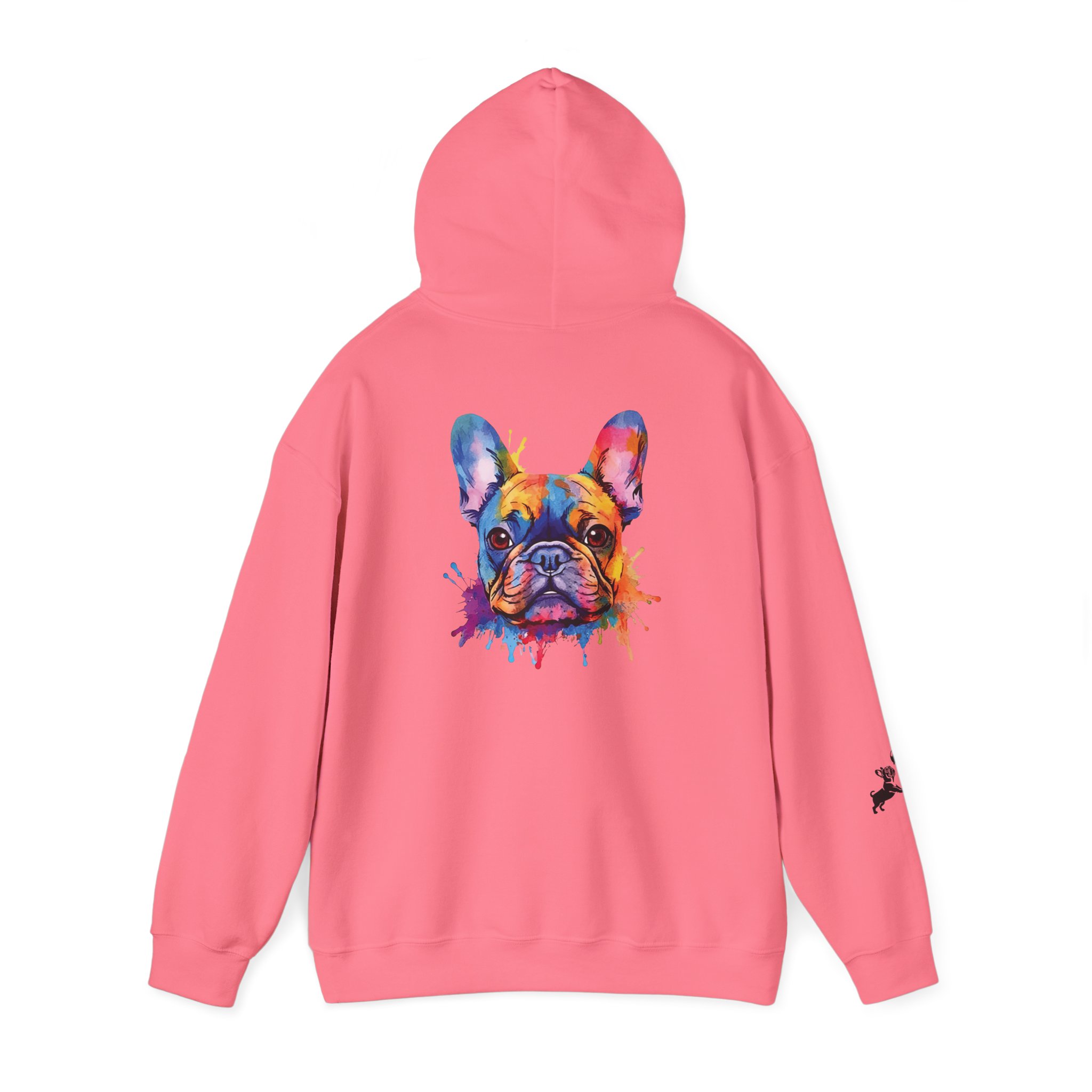 Playful Splash Frenchie Hooded Sweatshirt (Face #3 of Four) - Image 11