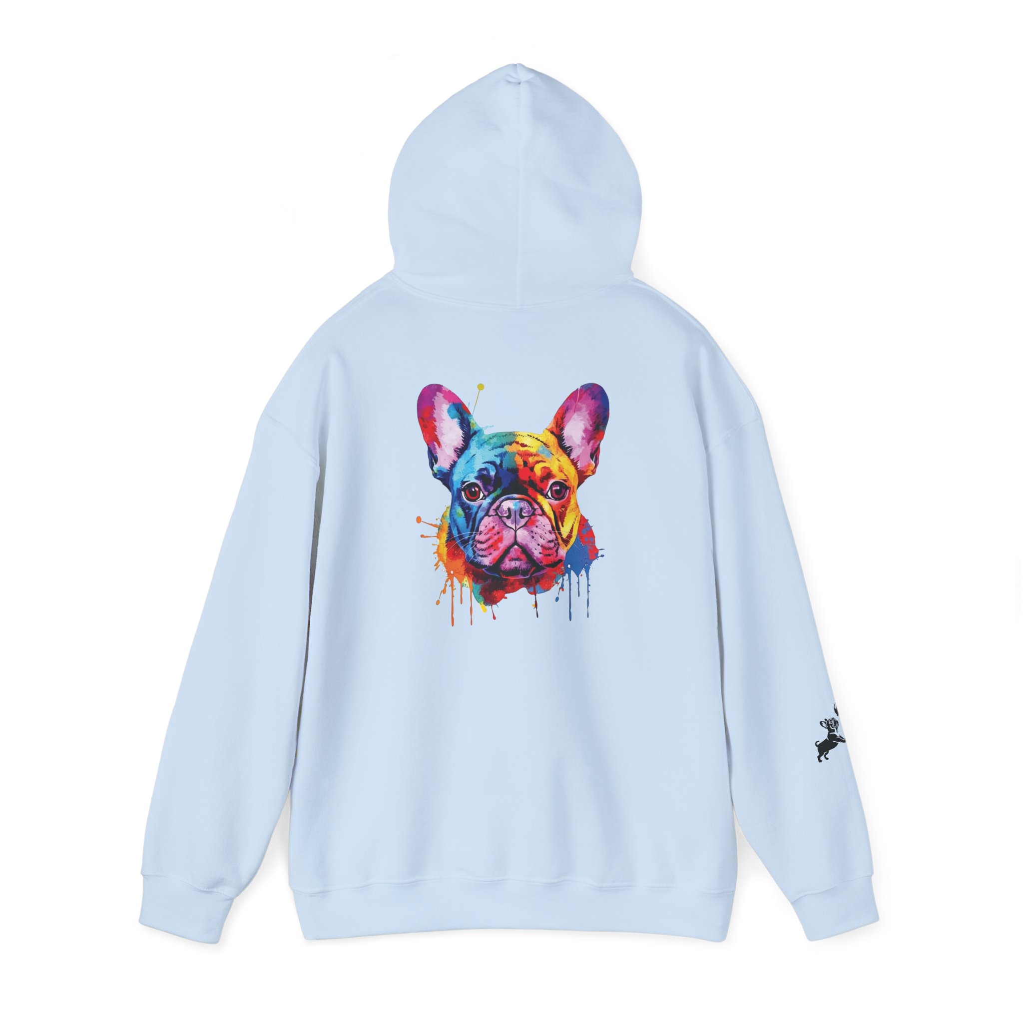 Playful Splash Frenchie Hooded Sweatshirt (Face #2 of Four) - Image 7