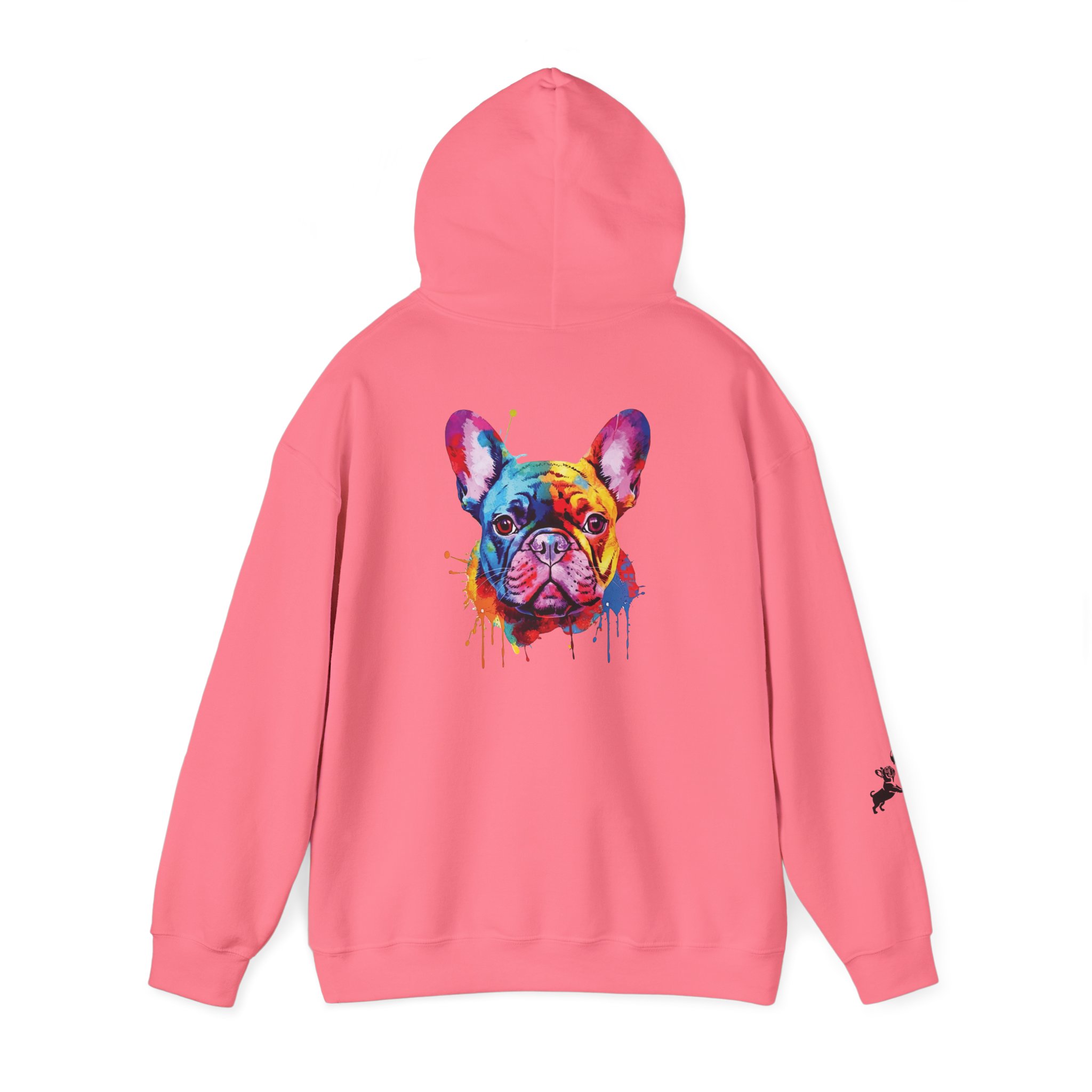 Playful Splash Frenchie Hooded Sweatshirt (Face #2 of Four) - Image 11