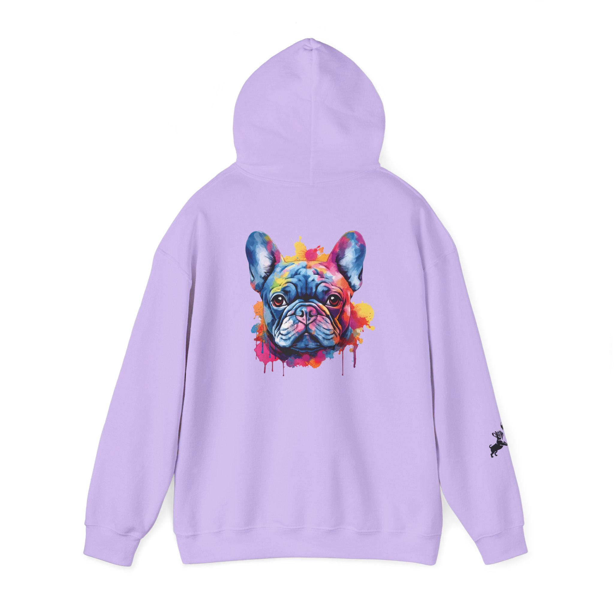 Playful Splash Frenchie Hooded Sweatshirt (Face #4 of Four) - Image 9