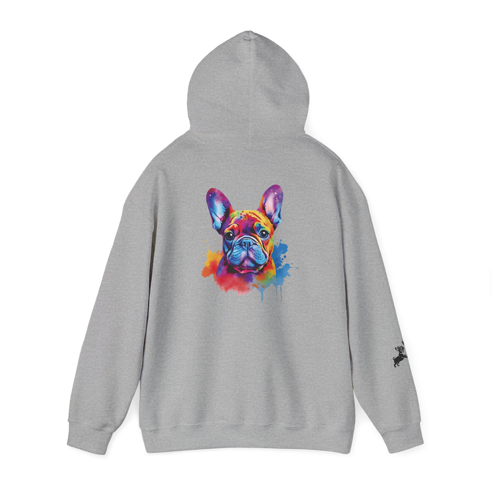 Playful Splash Frenchie Hooded Sweatshirt (Face #1 of Four) - Image 5