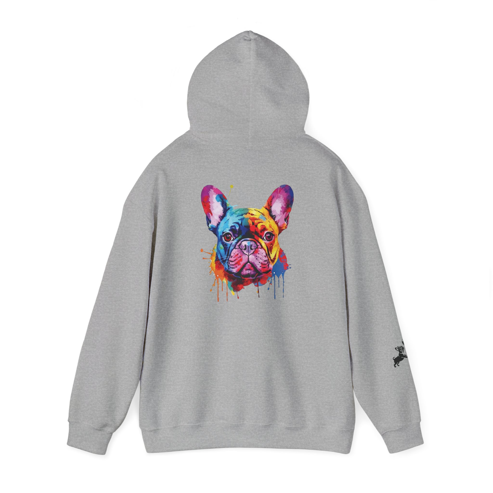 Playful Splash Frenchie Hooded Sweatshirt (Face #2 of Four) - Image 5