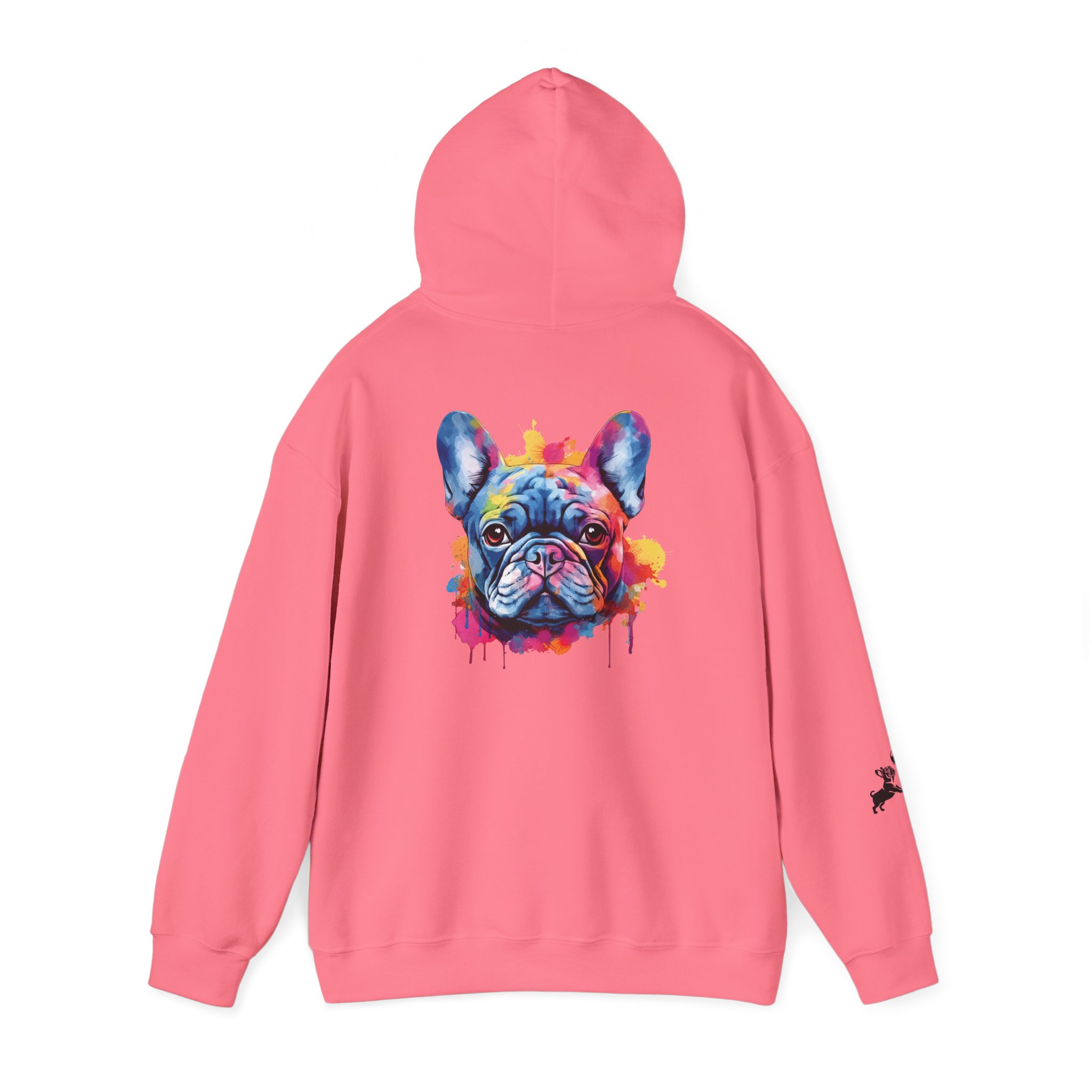 Playful Splash Frenchie Hooded Sweatshirt (Face #4 of Four) - Image 11