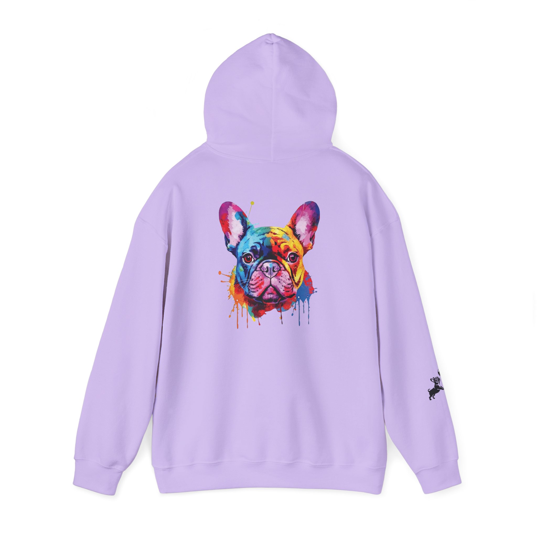 Playful Splash Frenchie Hooded Sweatshirt (Face #2 of Four) - Image 9