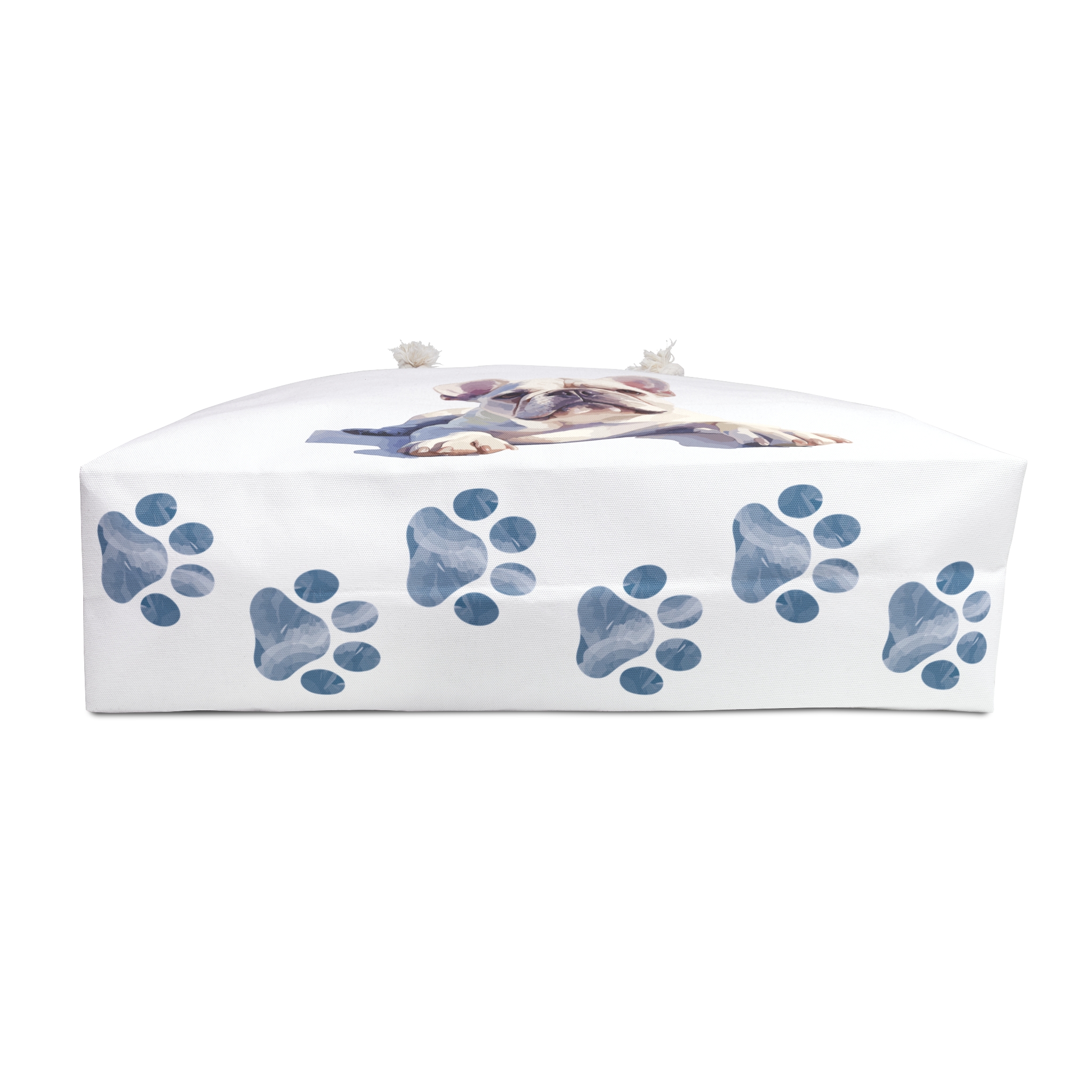 Watercolor Frenchie + Paws Travel Tote | Weekender Bag - Image 2