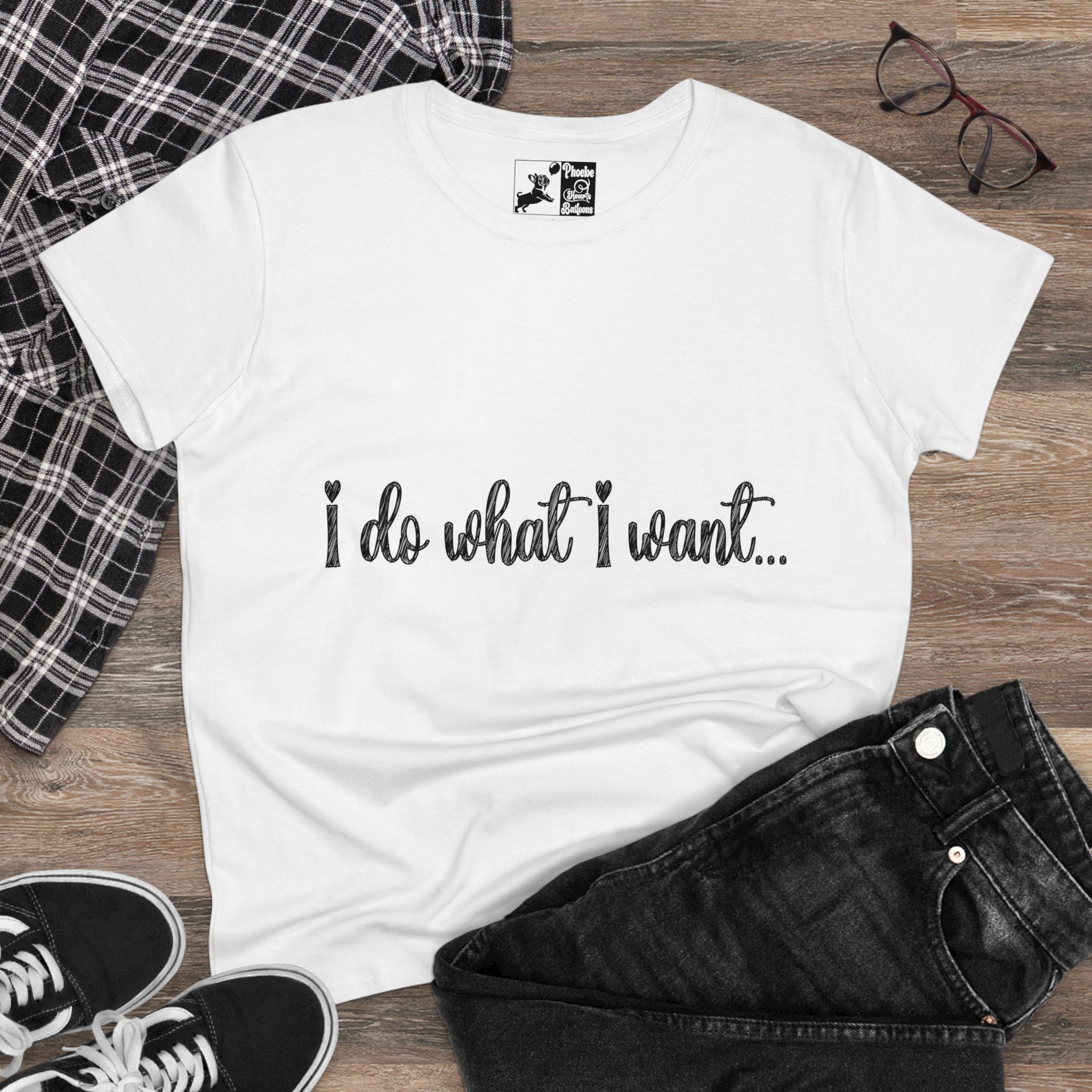 I Do What I Want + Naps, Frenchie Style ("Blue") | Cotton Tee - Image 3