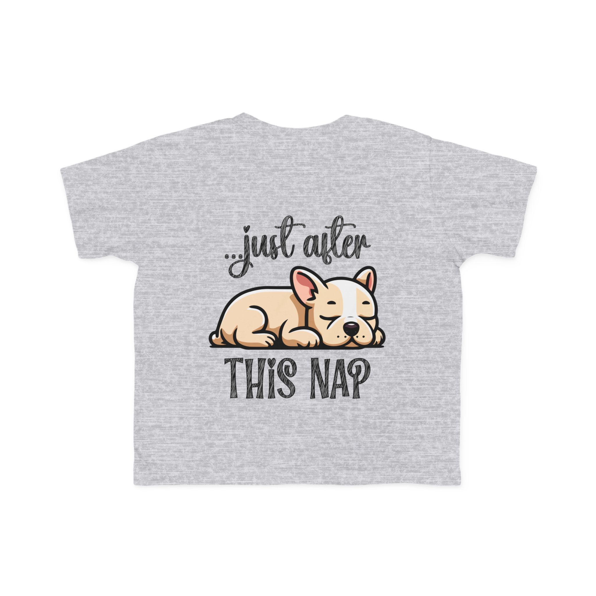 Toddler's I Do What I Want + Naps, Frenchie Style ("Tan") | Cotton Tee - Image 7