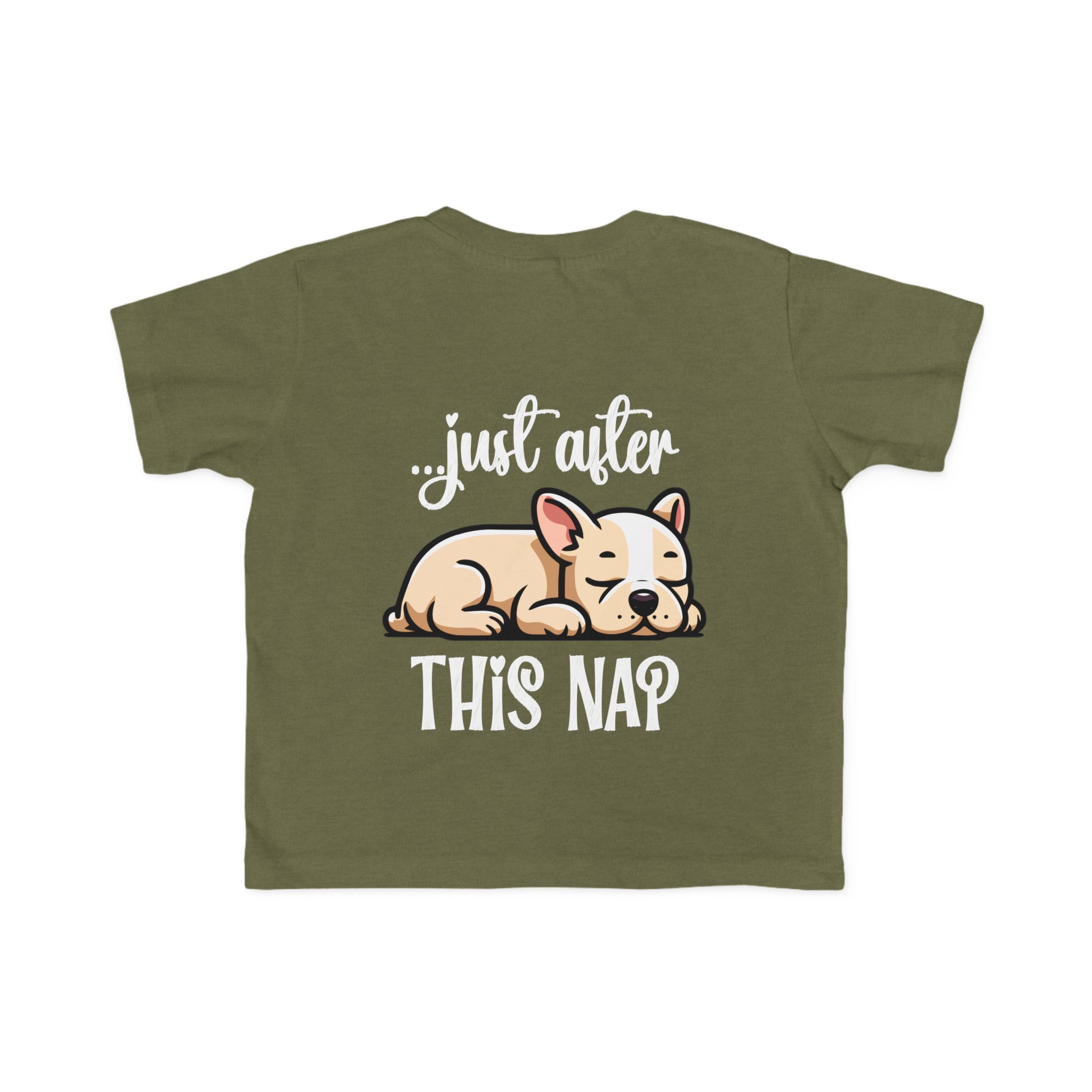 Toddler's I Do What I Want + Naps, Frenchie Style ("Tan") | Cotton Tee - Image 32