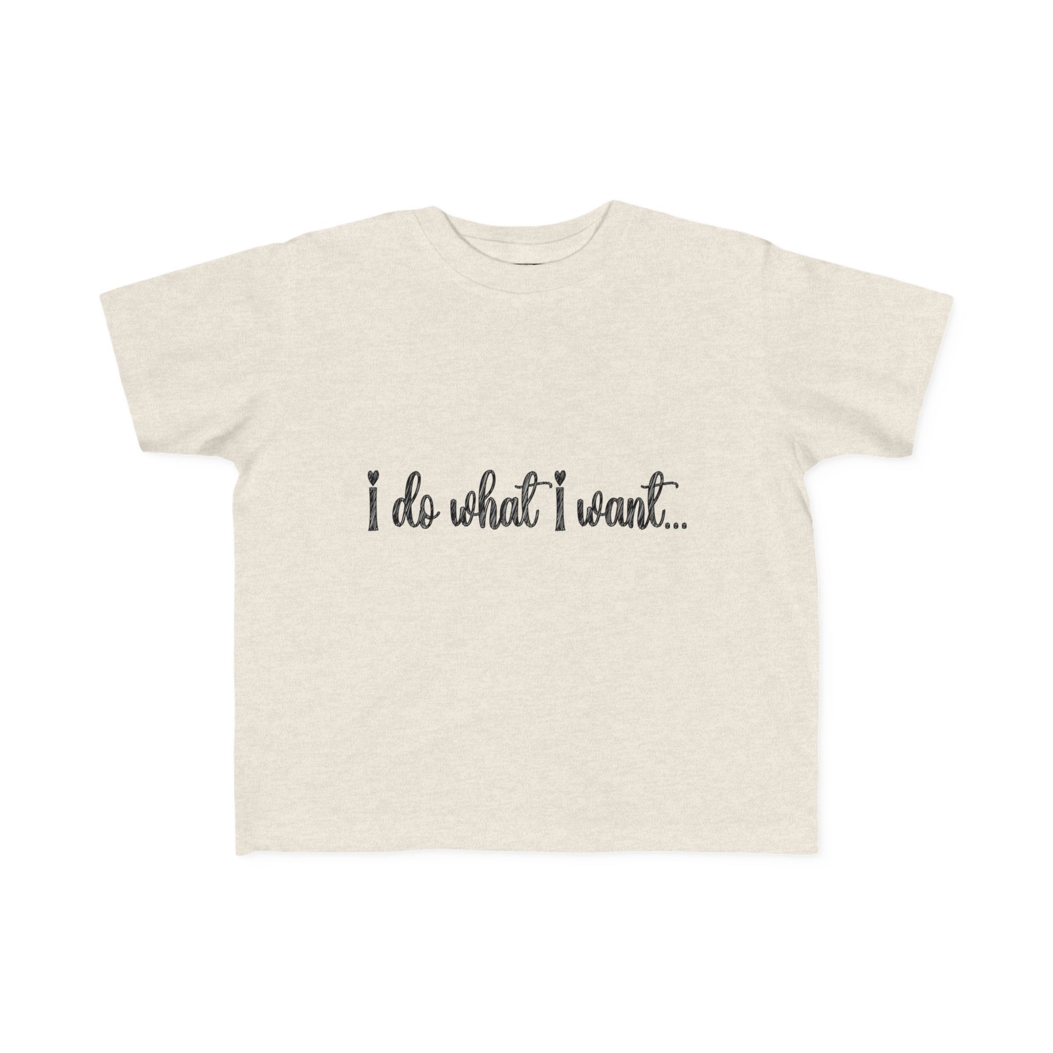 Toddler's I Do What I Want + Naps, Frenchie Style ("Tan") | Cotton Tee - Image 5