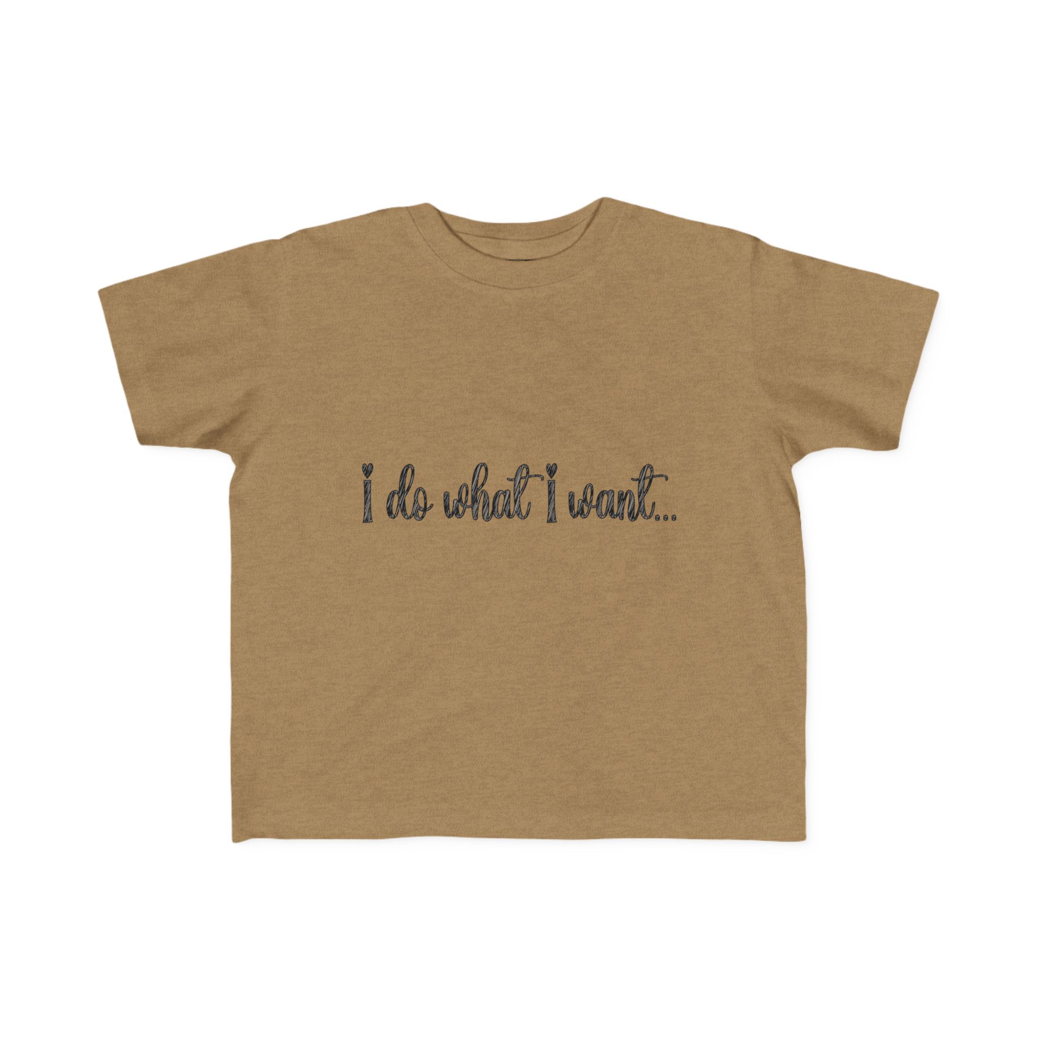 Toddler's I Do What I Want + Naps, Frenchie Style ("Tan") | Cotton Tee - Image 28