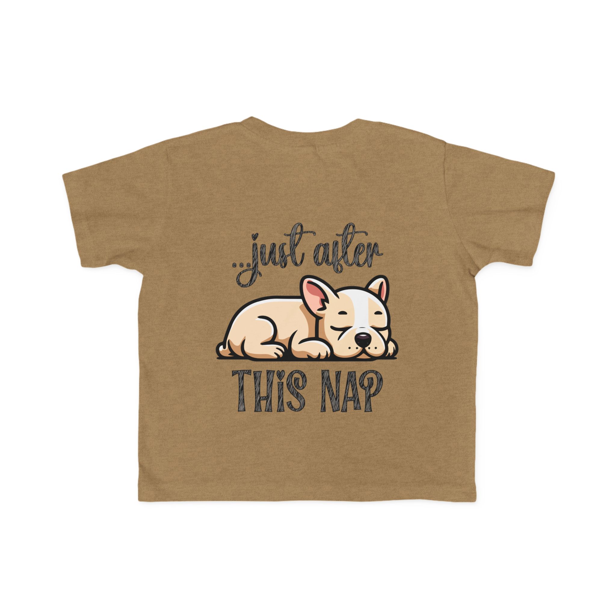 Toddler's I Do What I Want + Naps, Frenchie Style ("Tan") | Cotton Tee - Image 29