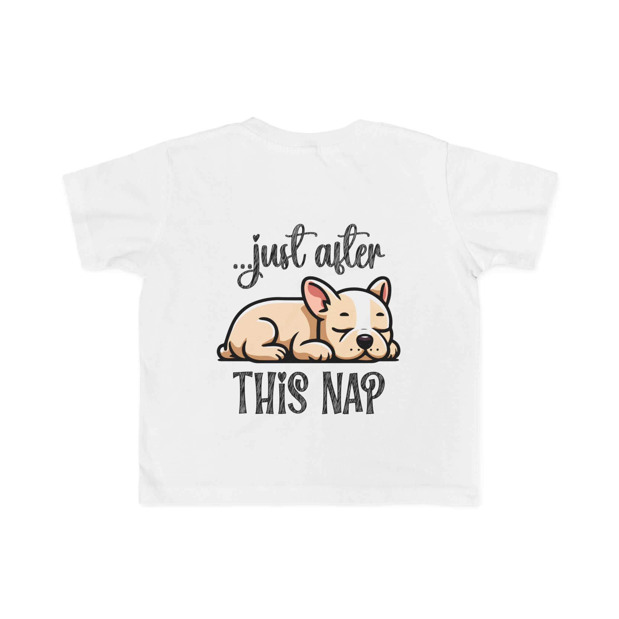 Toddler's I Do What I Want + Naps, Frenchie Style ("Tan") | Cotton Tee