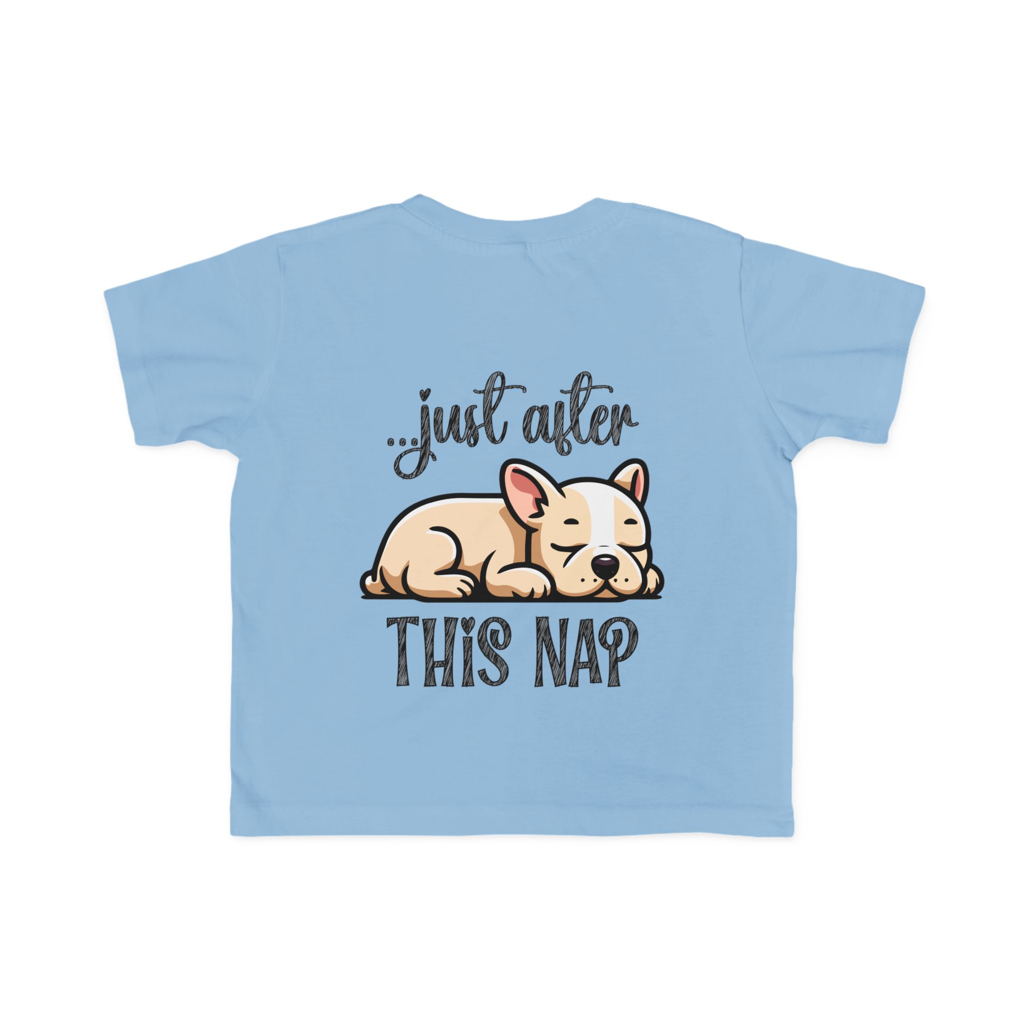 Toddler's I Do What I Want + Naps, Frenchie Style ("Tan") | Cotton Tee - Image 10