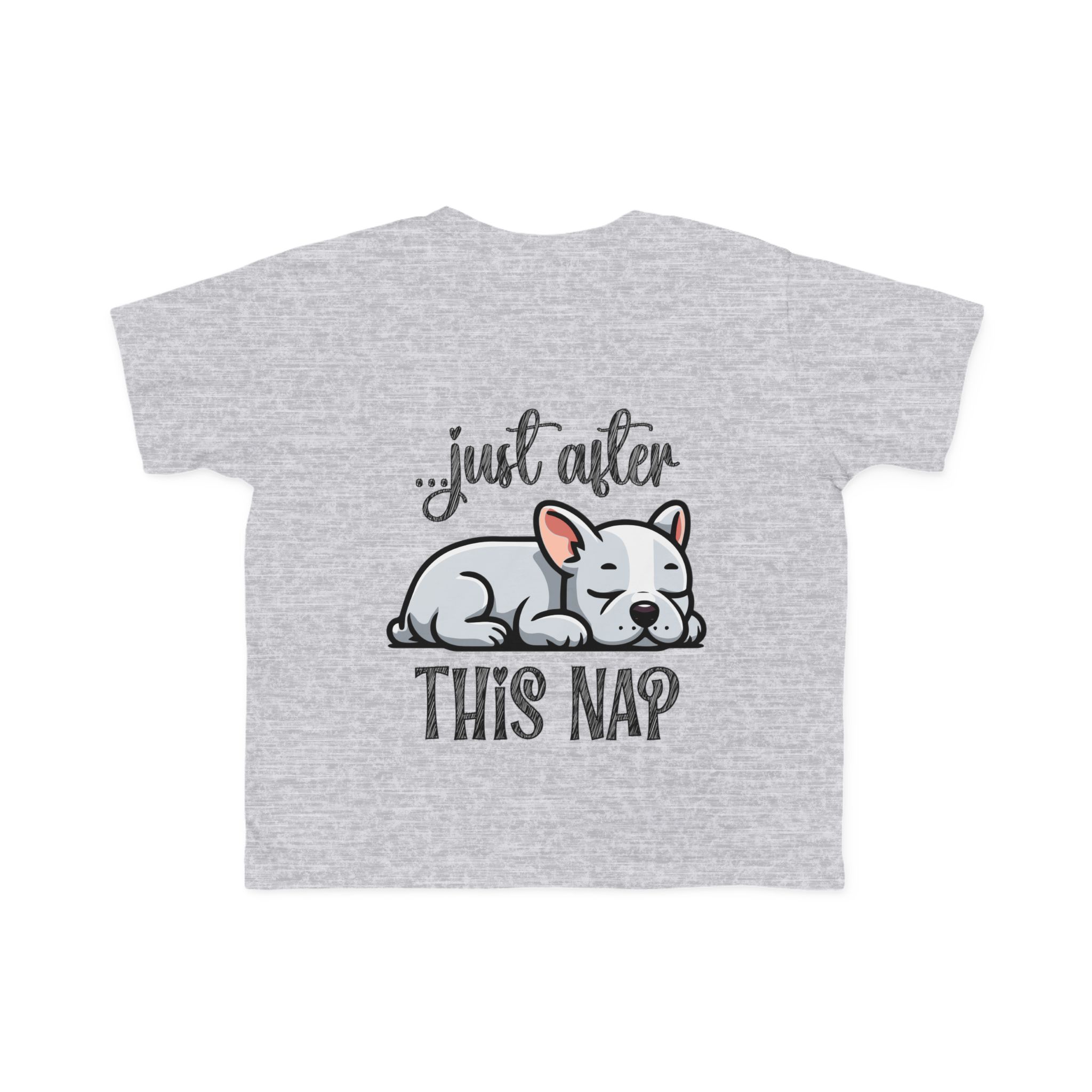 Toddler's I Do What I Want + Naps, Frenchie Style ("Blue") | Cotton Tee - Image 7
